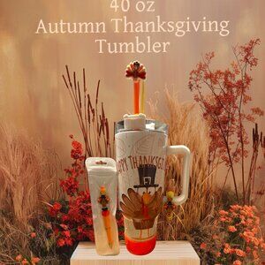 40oz Autumn Thanksgiving Turkey Tumbler